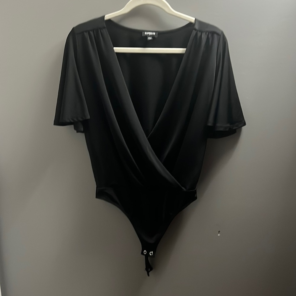 Black blouse bodysuit
